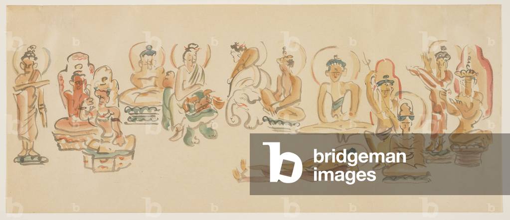 (Asakusa Kannon temple caricatures B), c. 1900