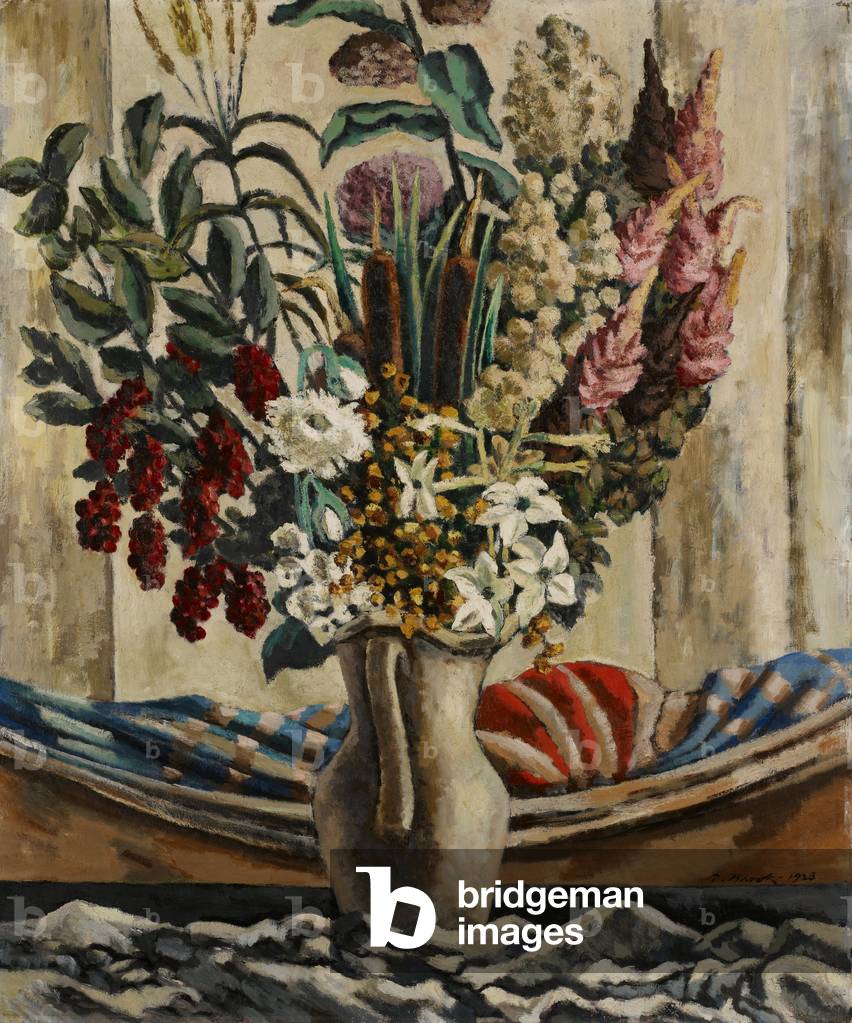 Vase of Flowers (oil on canvas)