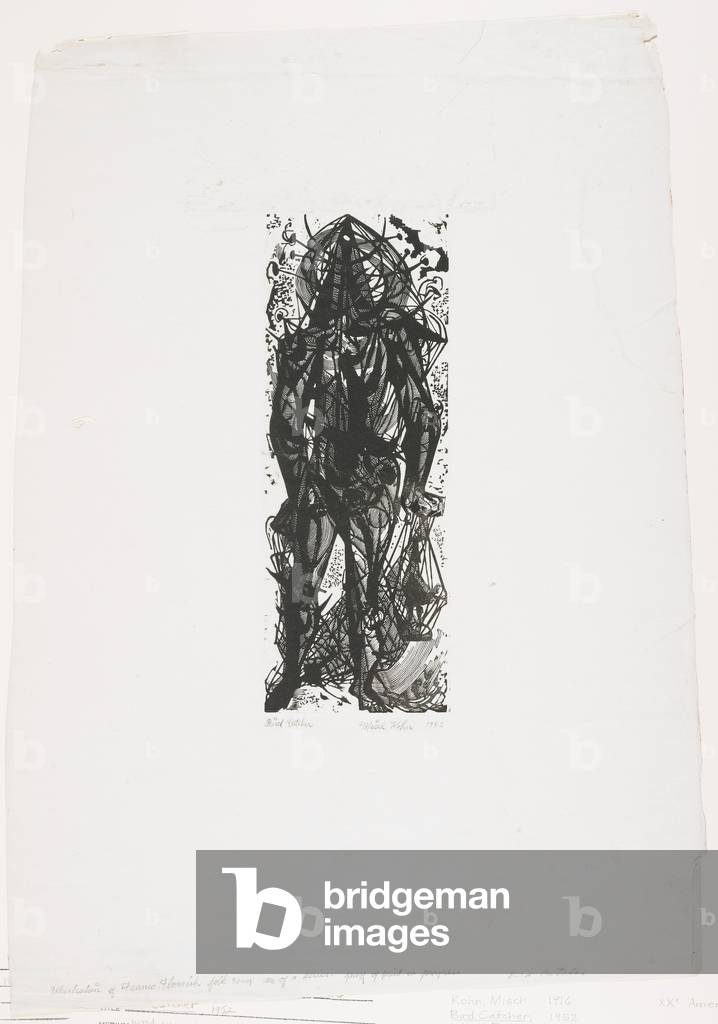 Bird Catcher, 1952 (wood engraving)