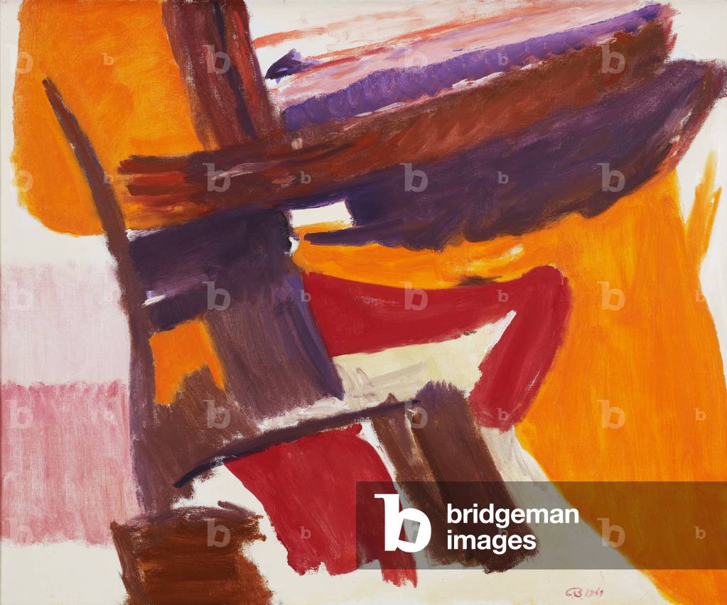 Orange, Red, Violet on White Ground, 1969 (oil on canvas)