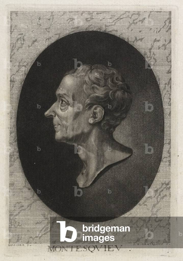 Montesquieu, engraved by Jean-Baptiste de Grateloup, 1768 (stipple etching with mezzotint)