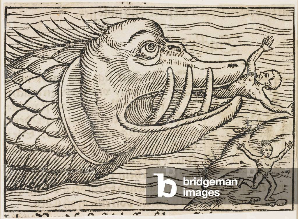 Jonah and the Whale (woodcut)