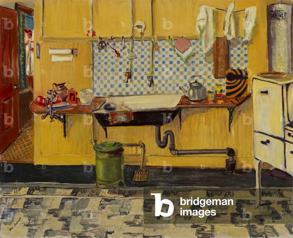 Kitchen (oil on canvas)