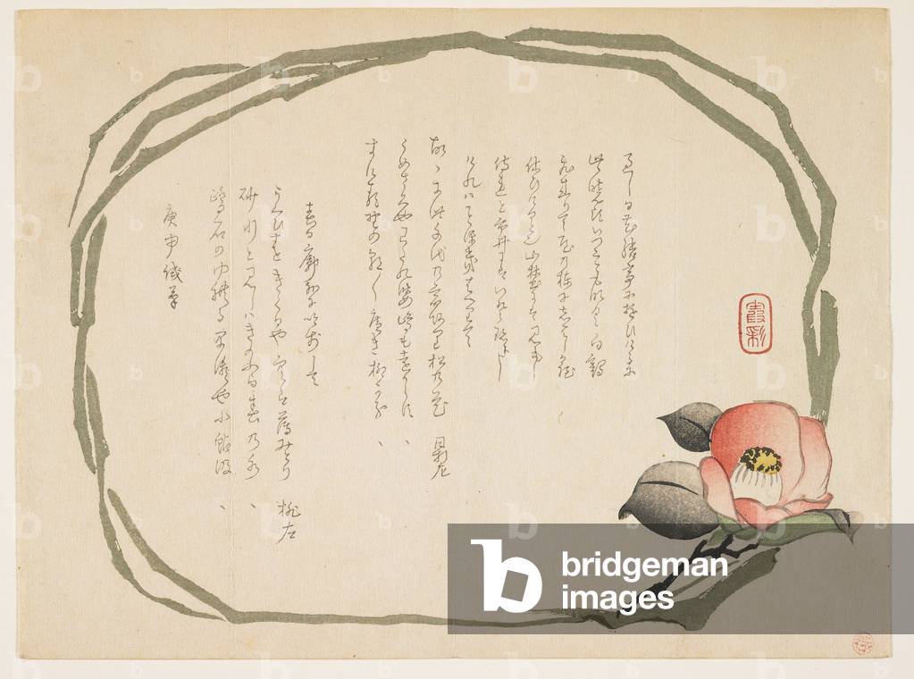 Camellia, January 1860 (colour woodblock print)