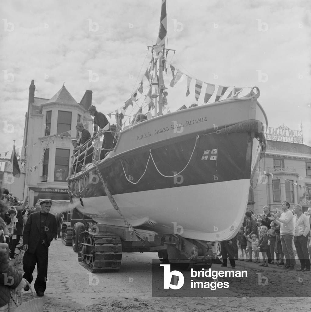 Ramsey lifeboat naming ceremony, July 1970 (b/w photo)