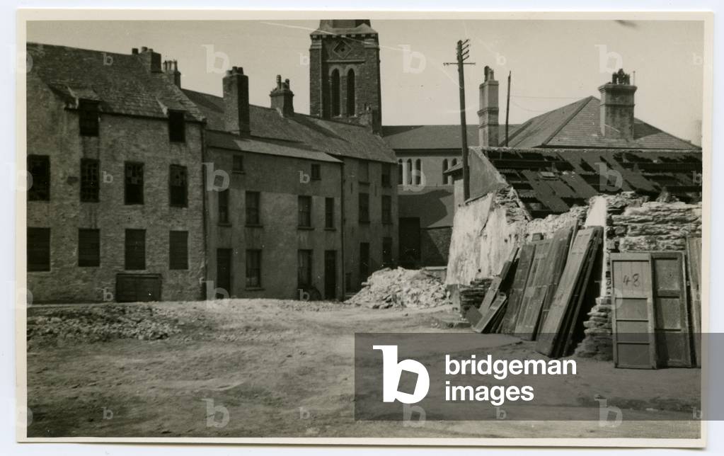 The previously secluded St Barnabas' Square, Douglas, Isle of Man, 1932-34 (b/w photo)