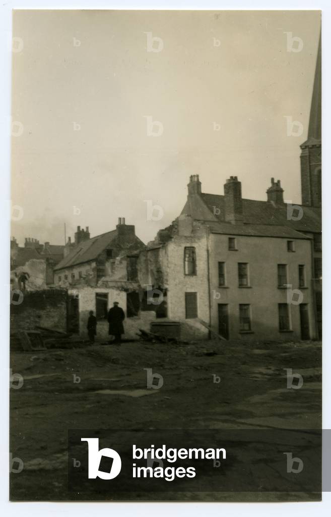 11 Seneschal Lane, partly demolished, Douglas, Isle of Man, 1932-34 (b/w photo)