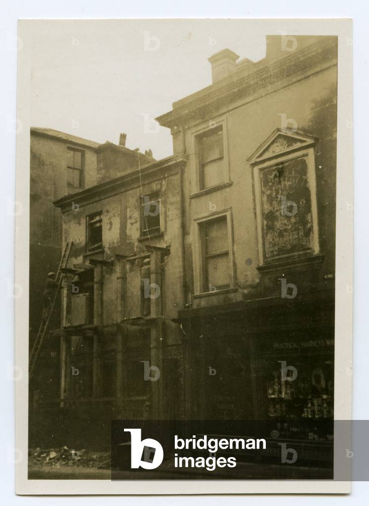 Alterations to the small old shop in King Street, Douglas, Isle of Man, 1932-34 (b/w photo)