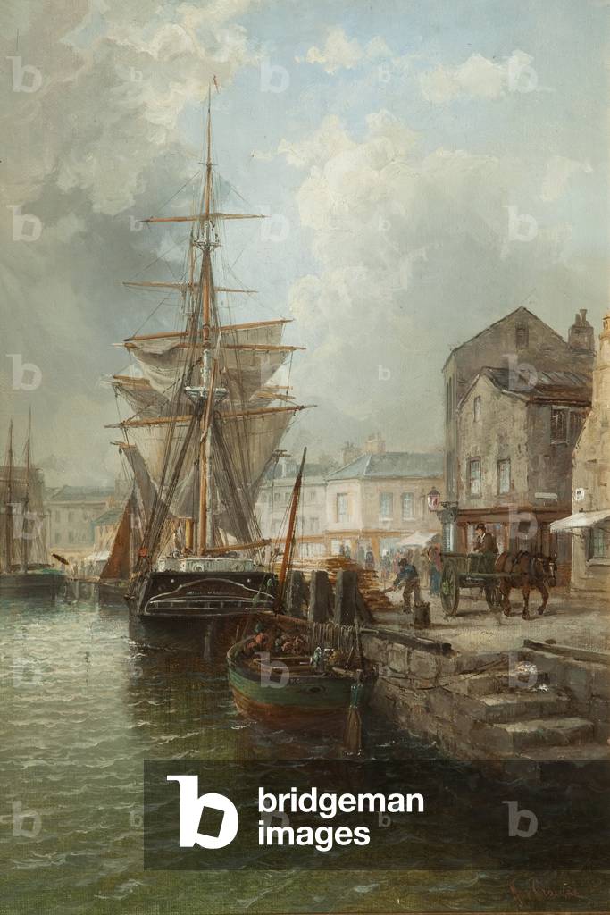 North Quay, Douglas Harbour (oil on canvas)