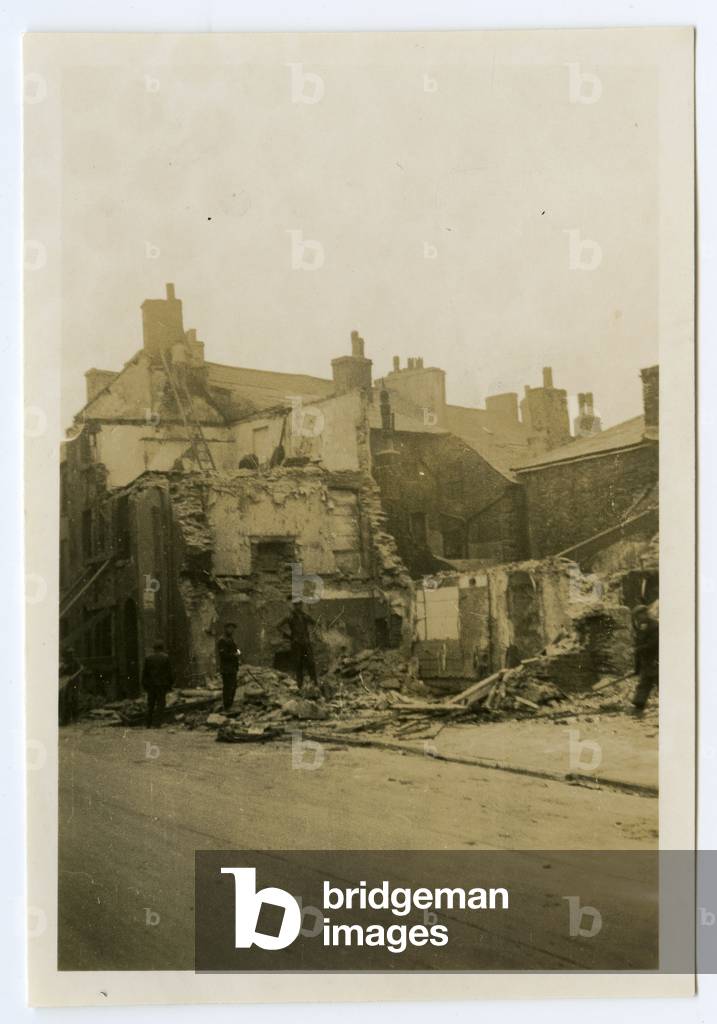 Behind the York and the pubs on the Quay, Douglas, Isle of Man, 1934 (b/w photo)