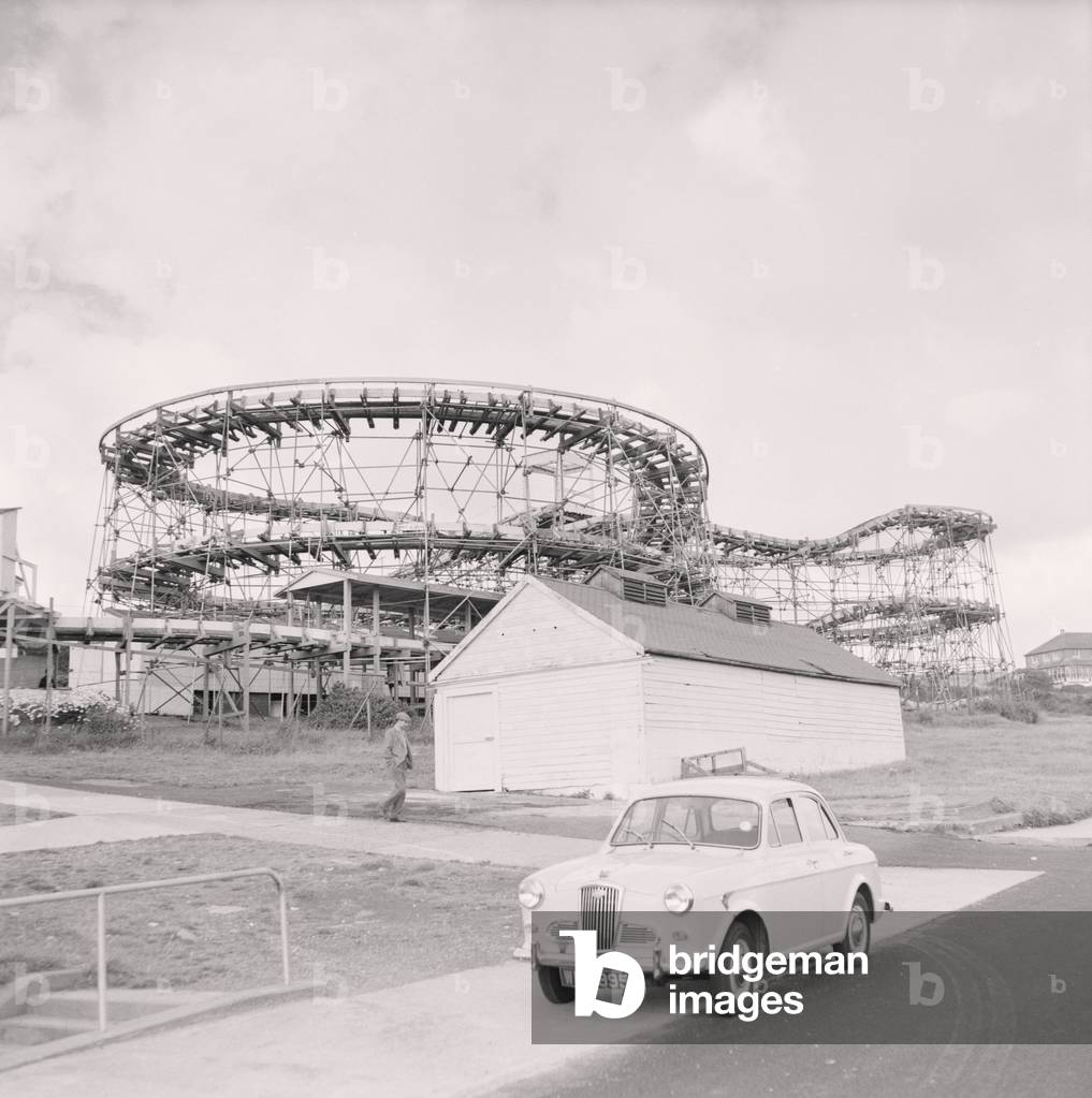 'Rolo Coaster' roller coaster, Onchan Head, Isle of Man, September 1960 (b/w photo)