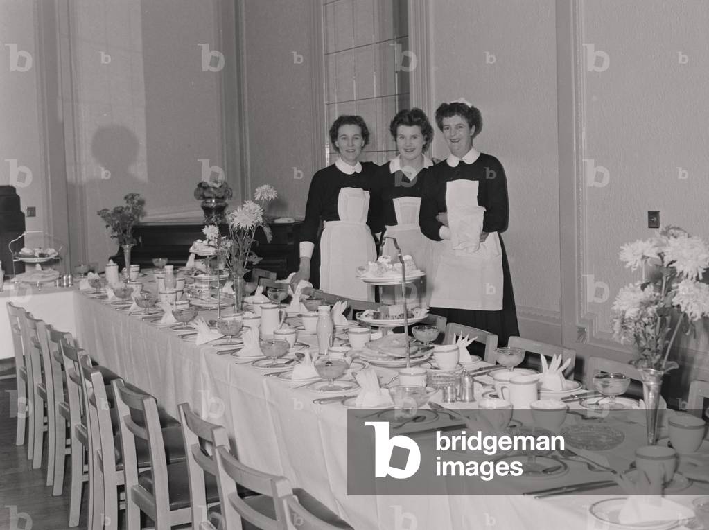Falcon Hotel waitresses, September 1960 (b/w photo)