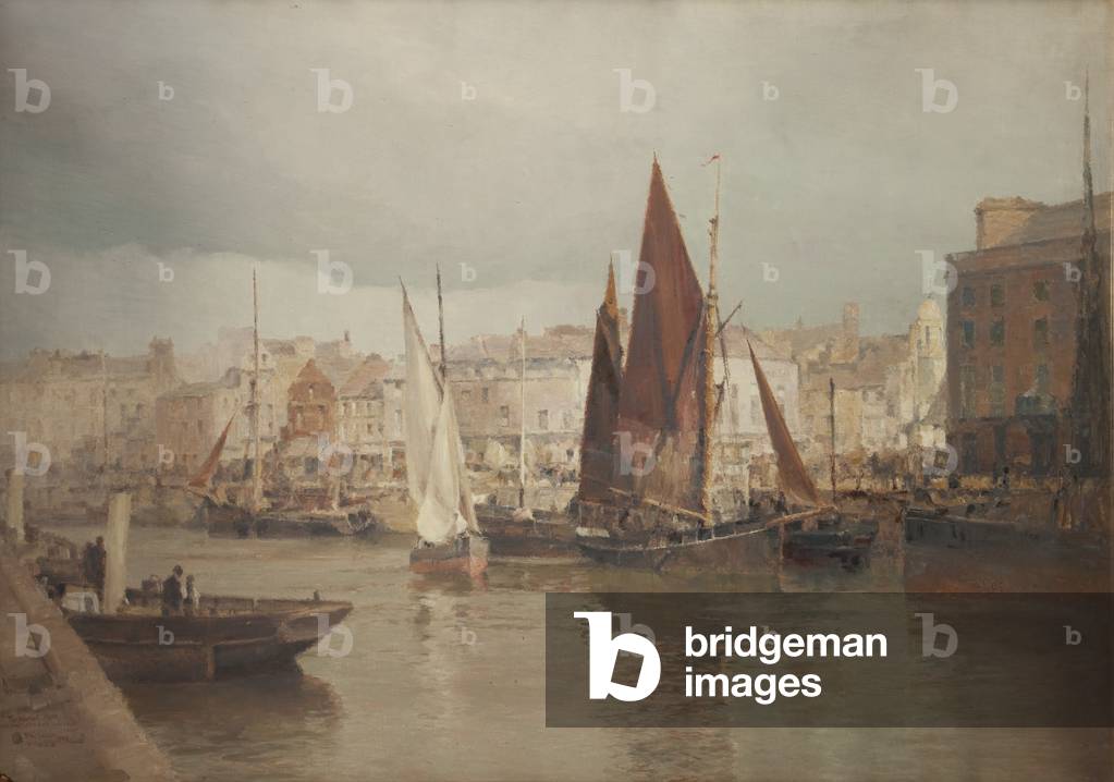 The North Quay with old St Matthew's, 1903 (oil on canvas)