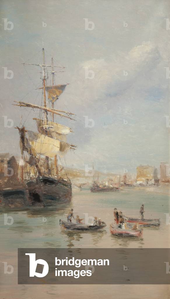 Douglas harbour, 1892 (oil on canvas)