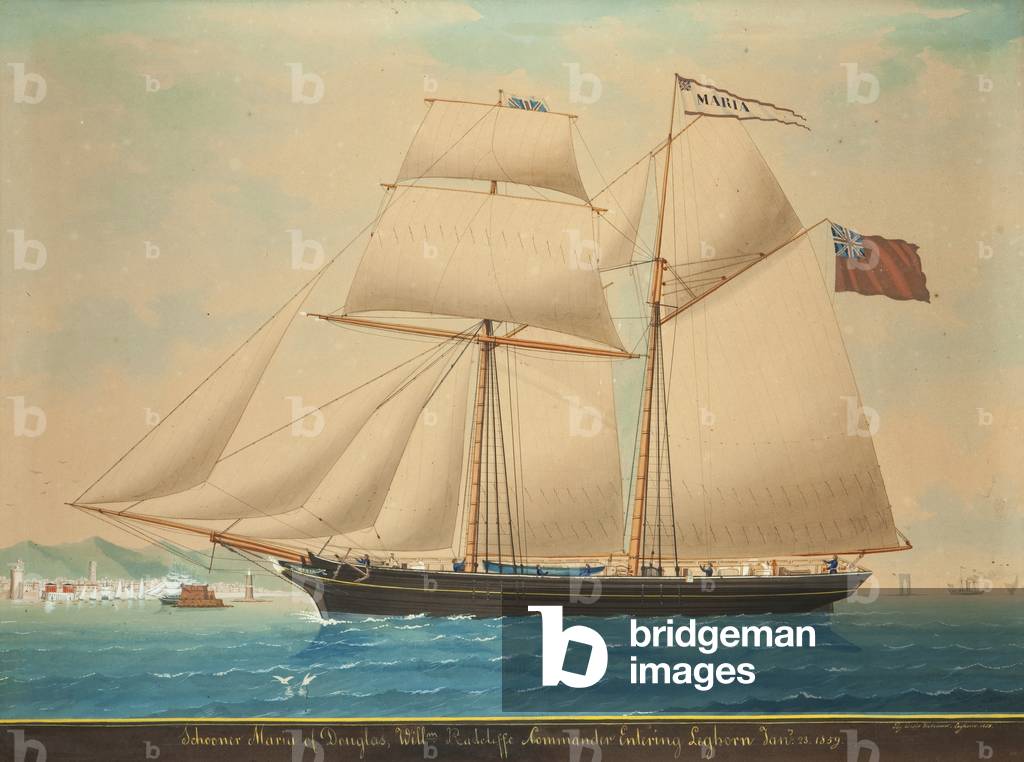 The Schooner Maria, 1858 (oil on canvas)