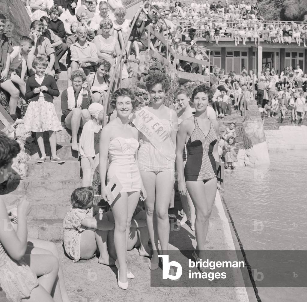 Port Erin Bathing Beauties and Swimming Gala, August 1959 (b/w photo)
