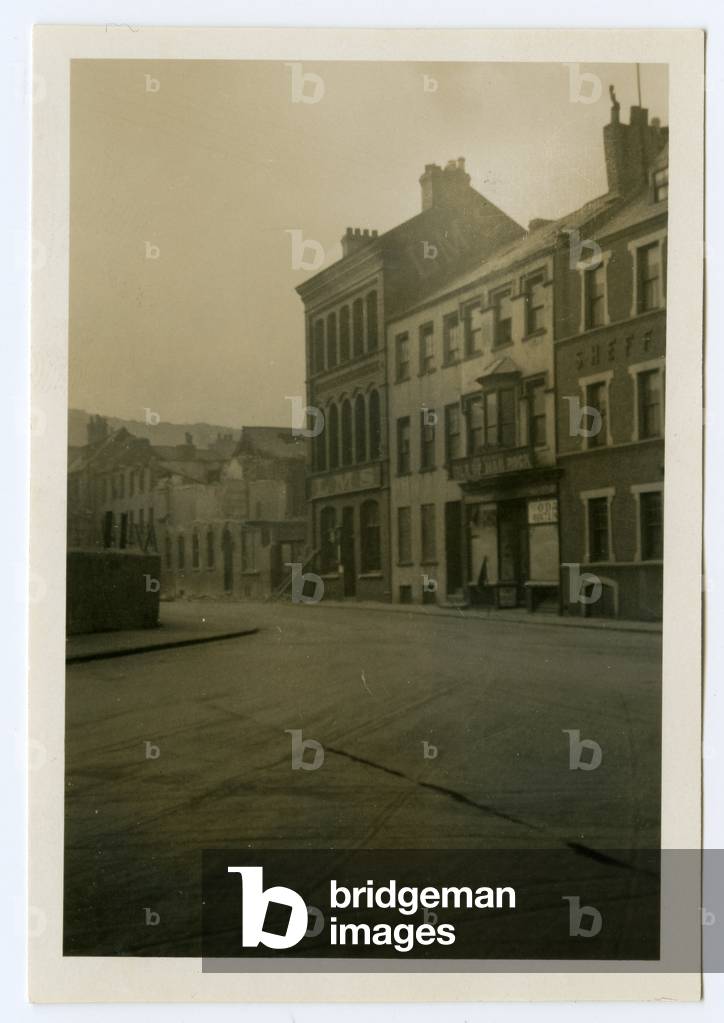 Parade demolition, Douglas, Isle of Man, 1934 (b/w photo)