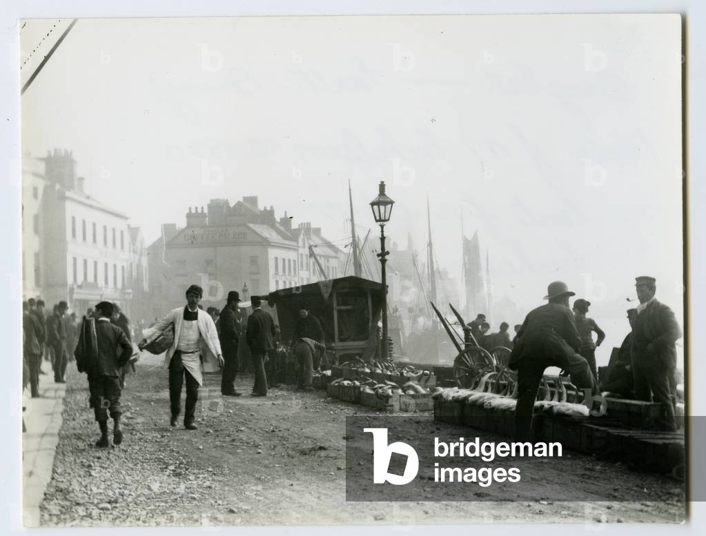North Quay, Douglas, c.1890 (b/w photo)