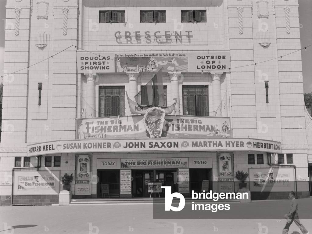 Crescent cinema, 'The Big Fisherman' film, July 1960 (b/w photo)