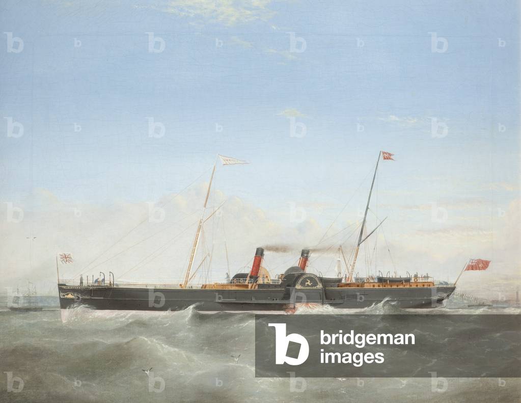 Paddle Steamer 'Snaefell' (oil on canvas)
