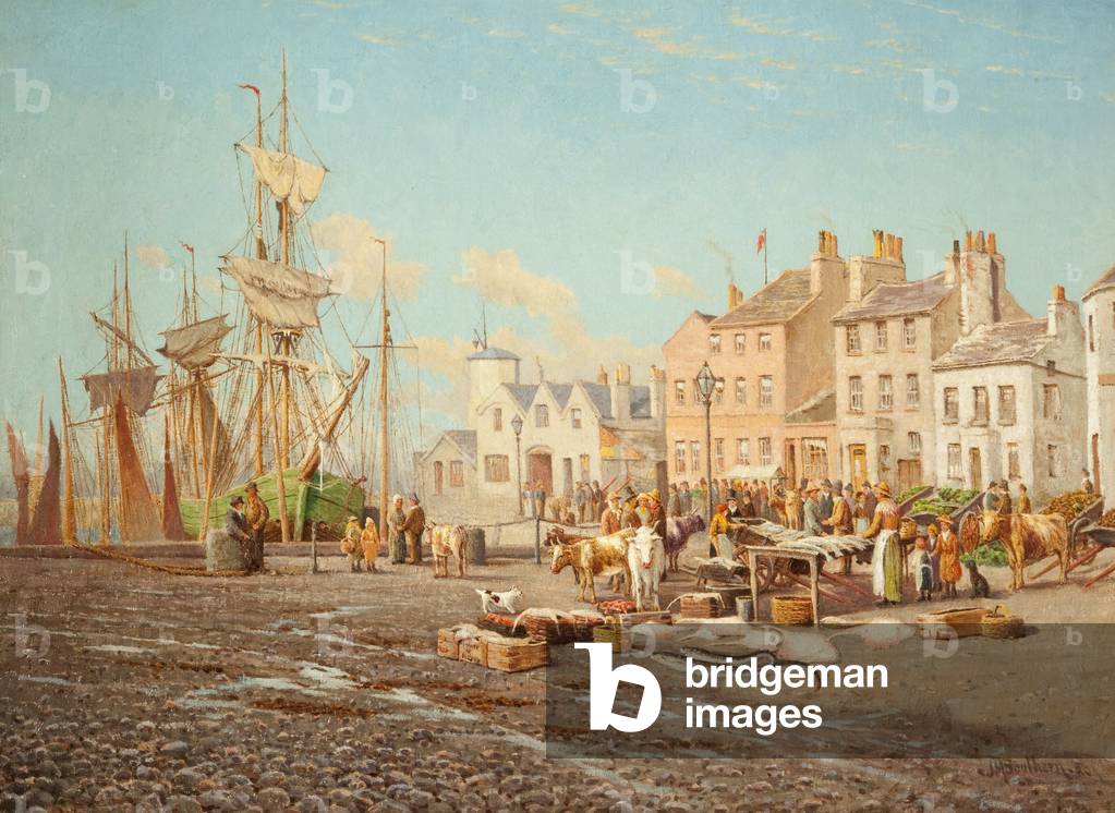 Ramsey Harbour and Market (oil on canvas)