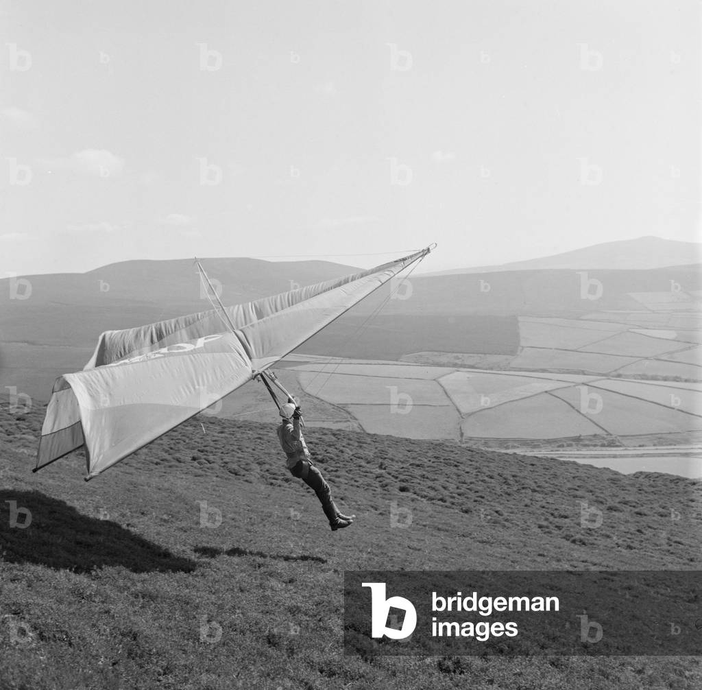 Hang Gliding, July 1975 (b/w photo)