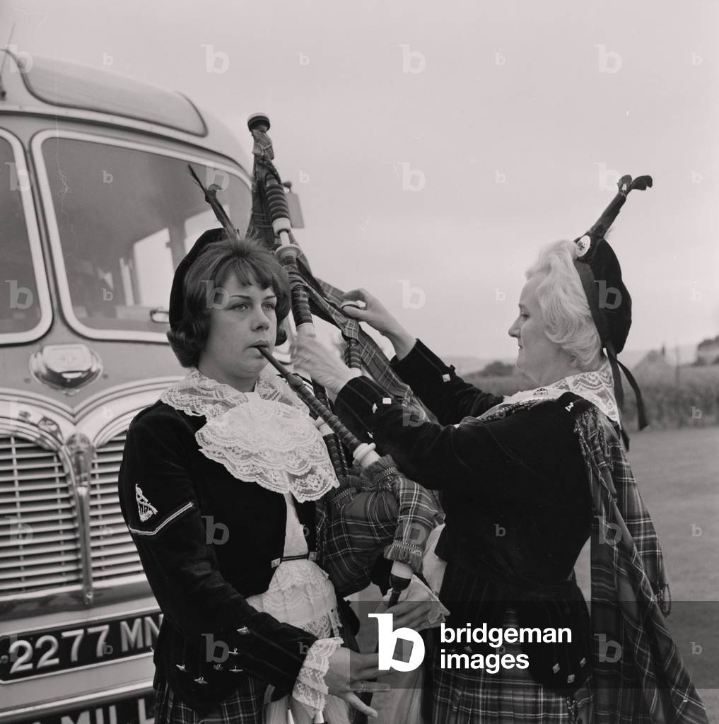 Dagenham Girl Pipers, August 1963 (b/w photo)