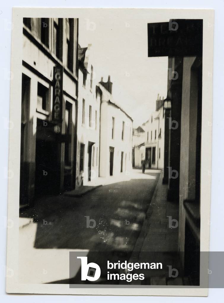 The 'Bruges' house and the Wellington Assembly Rooms, Douglas, Isle of Man, 1932-34 (b/w photo)