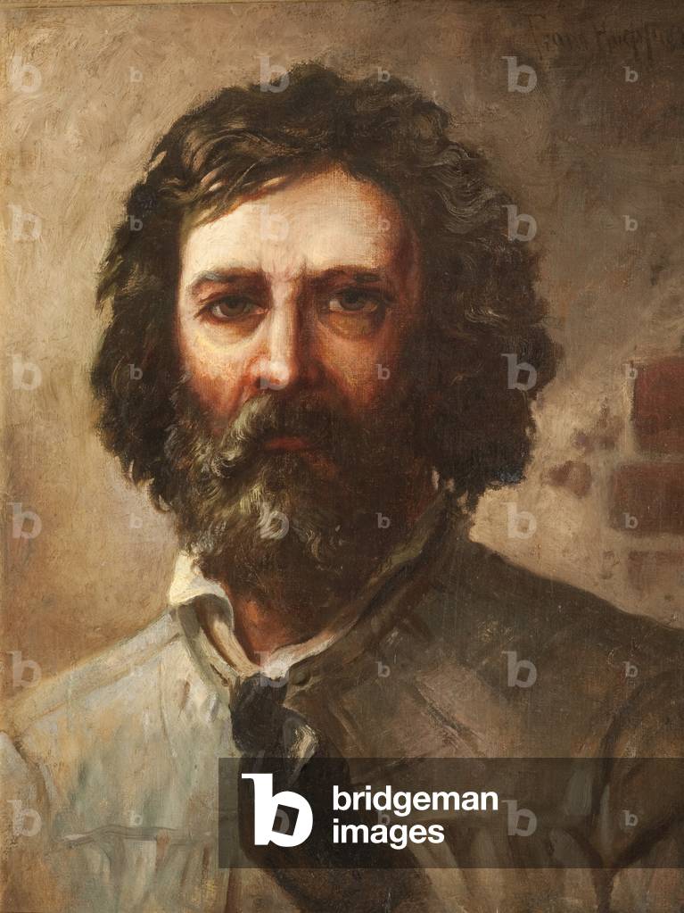 Self-portrait of Franz Hoepfner, 1890 (oil on canvas)