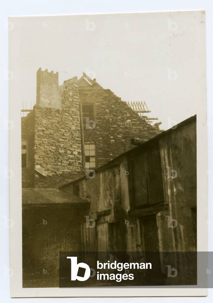 Demolition of 11 Seneschal Lane, Douglas, Isle of Man, 1934 (b/w photo)