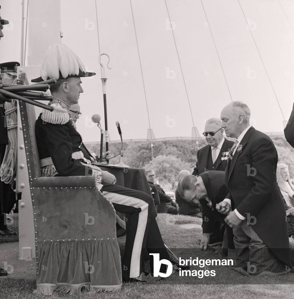 Tynwald Day ceremony, July 1968 (b/w photo)