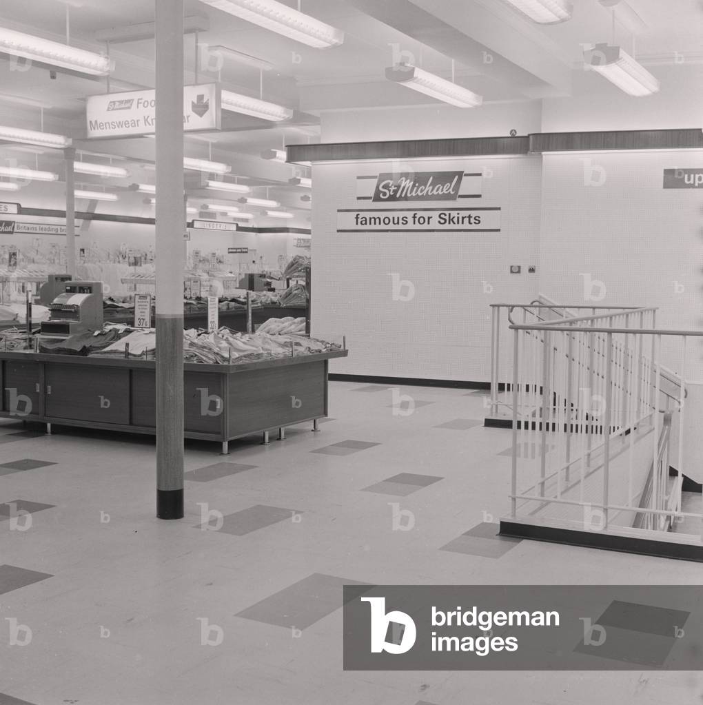 Marks & Spencer, July 1968 (b/w photo)