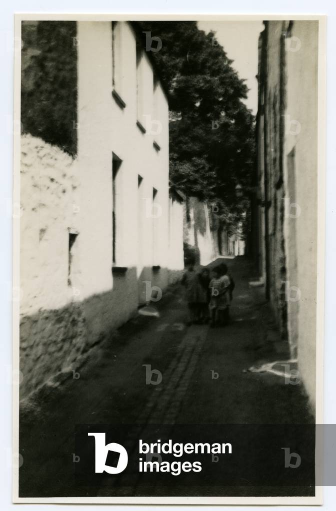 St George's Walk overhung with trees, Douglas, Isle of Man, 1932-34 (b/w photo)