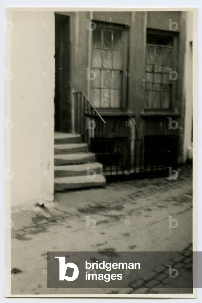 Entrance to Alex Spittal's house, Douglas, Isle of Man, 1932-34 (b/w photo)
