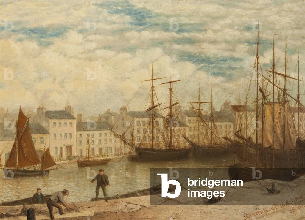 The North Quay, Douglas, 1886 (oil on canvas)