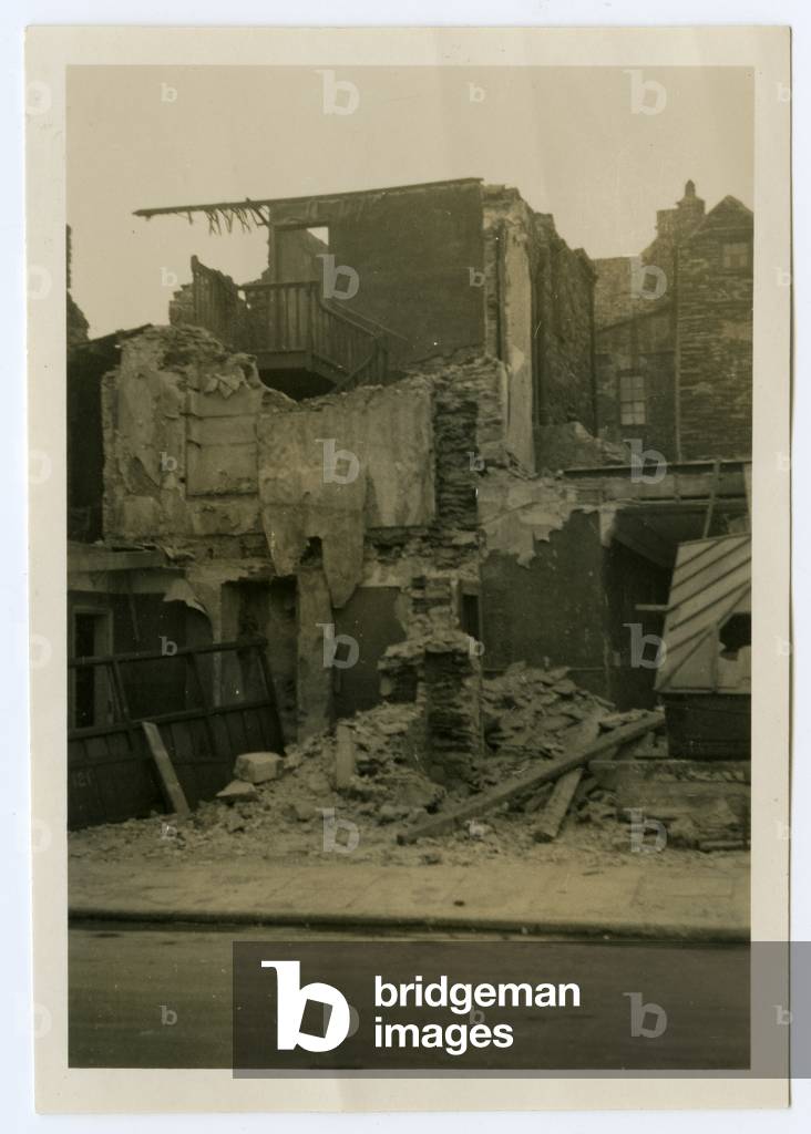 Demolition of York Hotel, the Parade, Douglas, Isle of Man, 1934 (b/w photo)