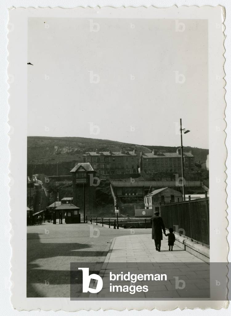 Douglas Harbour, Isle of Man, 1937 (b/w photo)
