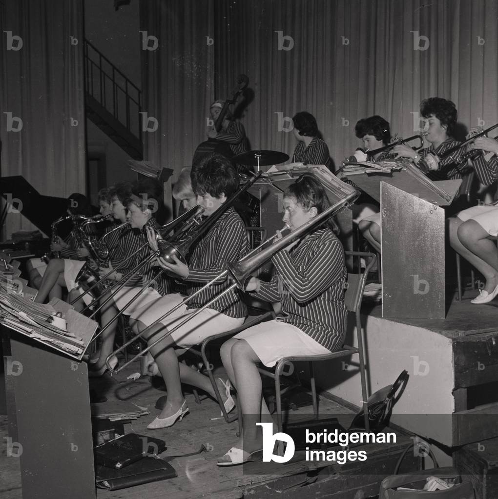 Ivy Benson and her All Girl Band, August 1964 (b/w photo)