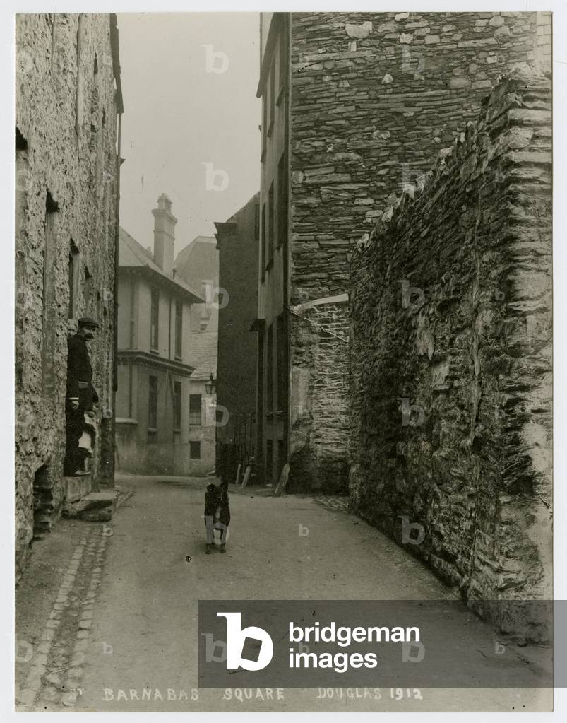 St Barnabas' Square, Douglas, Isle of Man, 1912 (b/w photo)