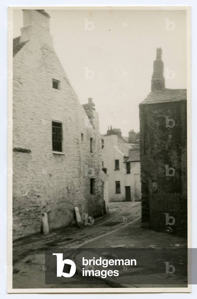 Site of first house in Lewthwaite's Court, Douglas, Isle of Man, 1932-34 (b/w photo)