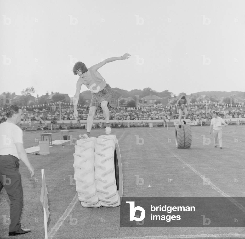 'Its a Knockout', Onchan, July 1972 (b/w photo)