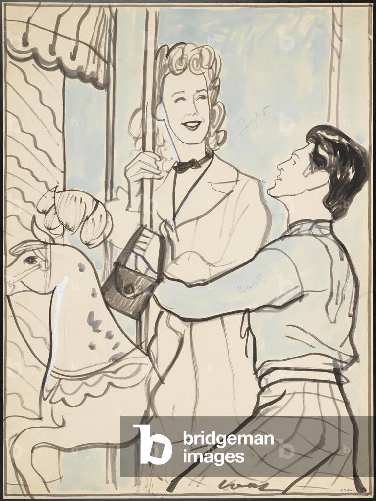 Iva Withers as Julie Jordan and Stephen Douglass as Billy Bigelow in 