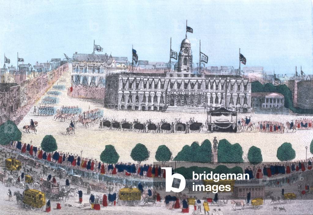 "processione funebre in memoria del presidente Abraham Lincoln", 1845 di Henry R. Robinson