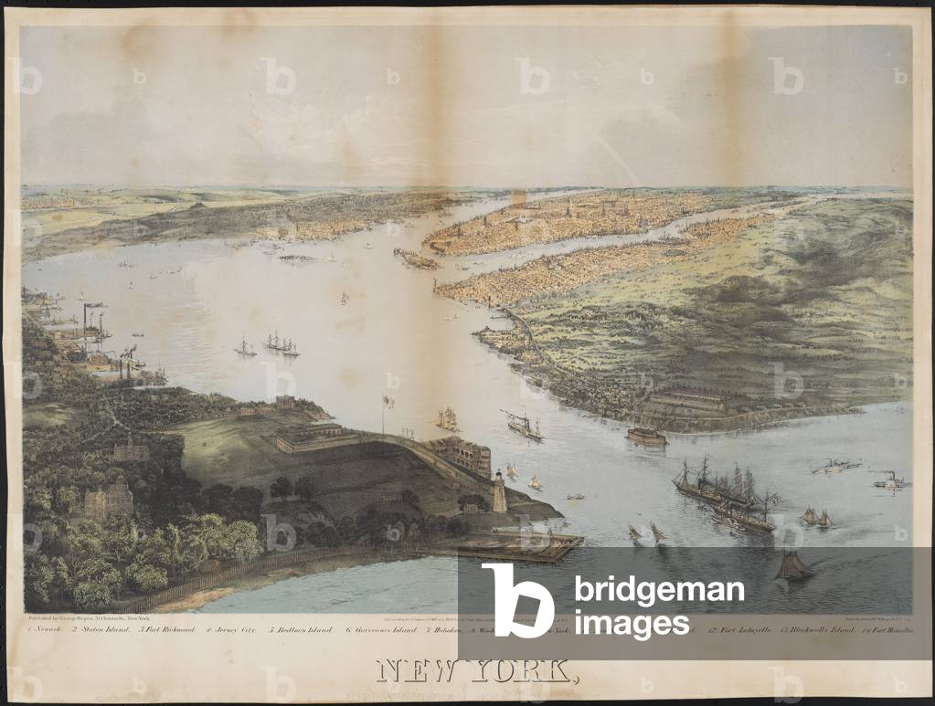 New York, 1868 (colour litho)