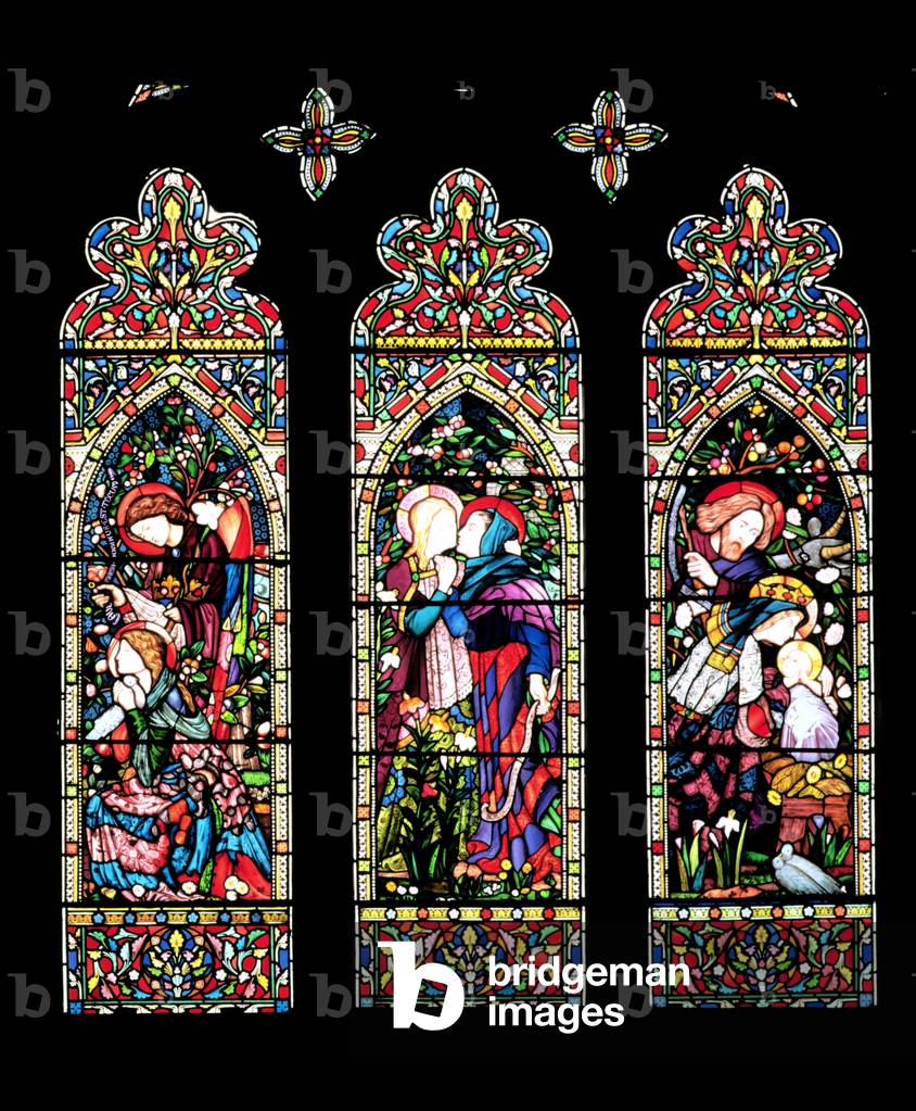 Image of The Annunciation, the Visitation and the Nativity, made by Lavers by BurneJones, E