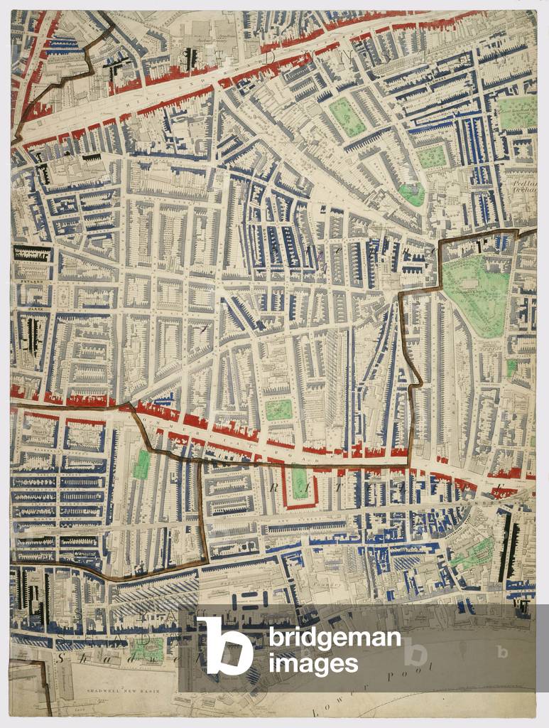 Descriptive map of London Poverty, 1889 (hand-coloured litho)