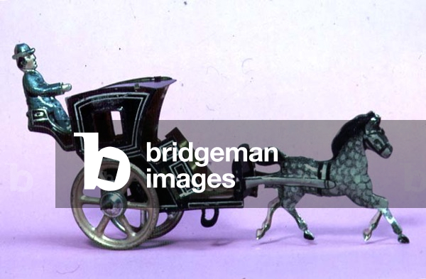 Hansom Cab, penny toy, c.1900 (painted tin)