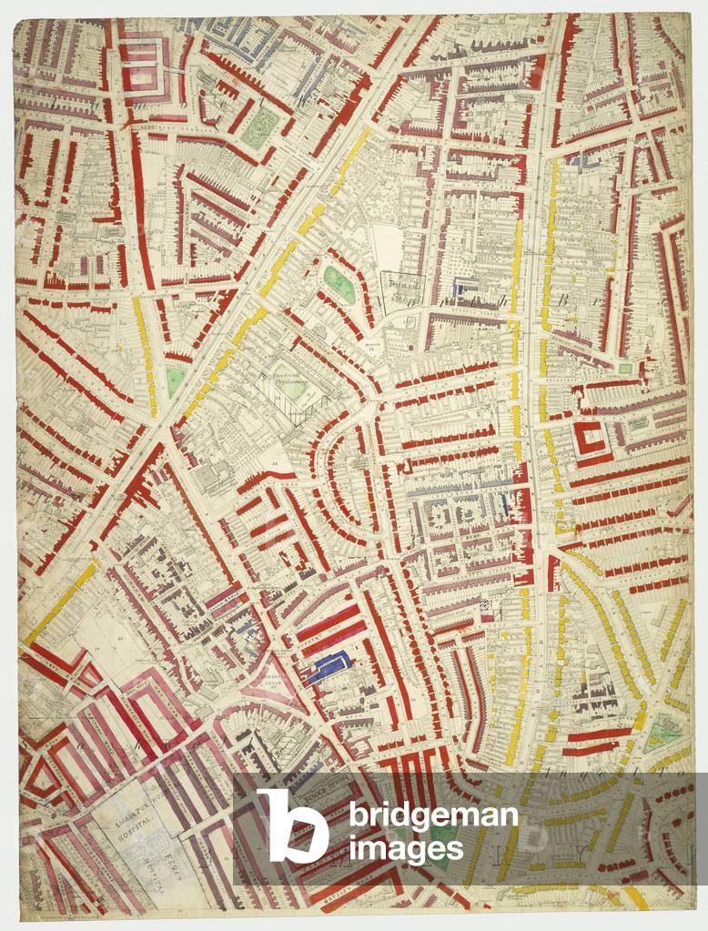 Descriptive map of London Poverty, 1889 (hand-coloured litho)