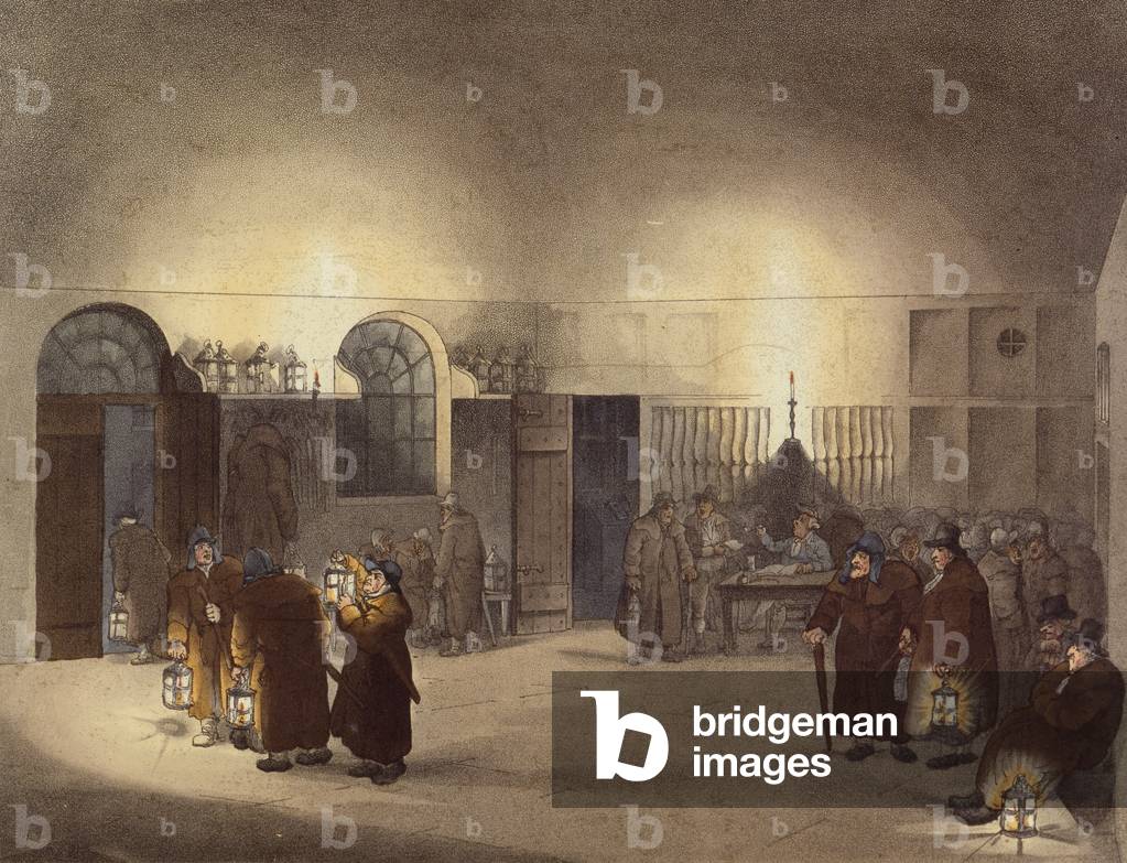 "Watch House", 19. Jahrhundert von A.C. Rowlandson, b/w