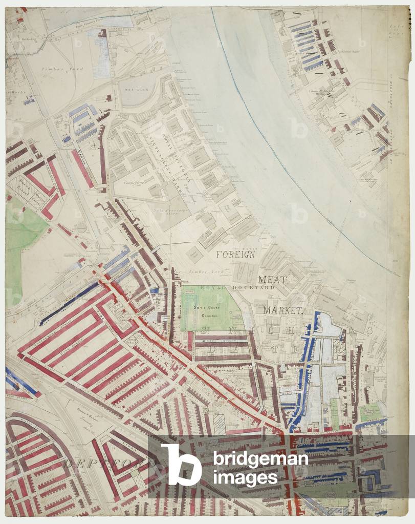Descriptive map of London Poverty, 1889 (hand-coloured litho)